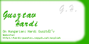 gusztav hardi business card